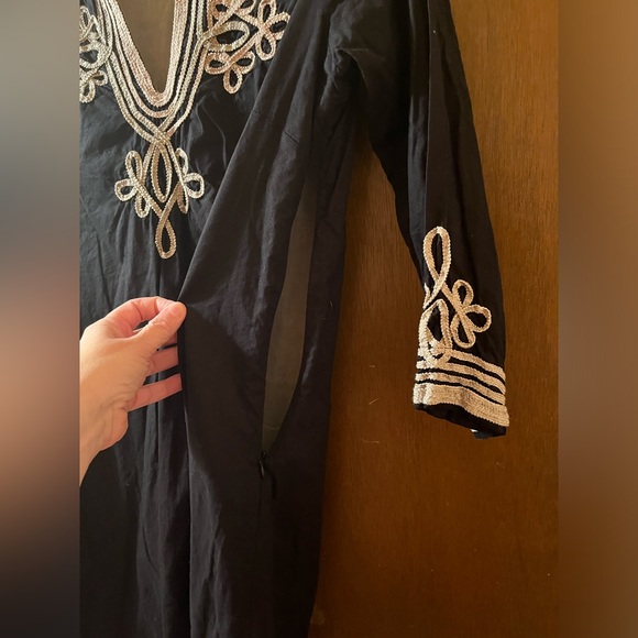 Gretchen Scott Designs Baby Tangier Embroidered Dress in Black/Tan - Picture 6 of 6